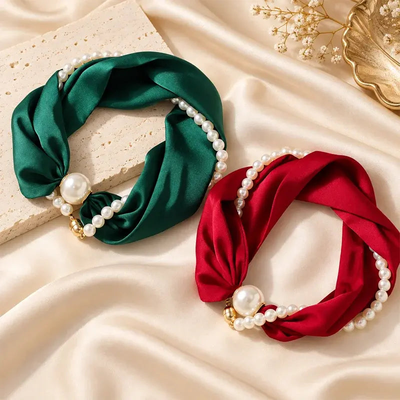 Add Timeless Elegance Instantly! Pearl Scarf Necklace