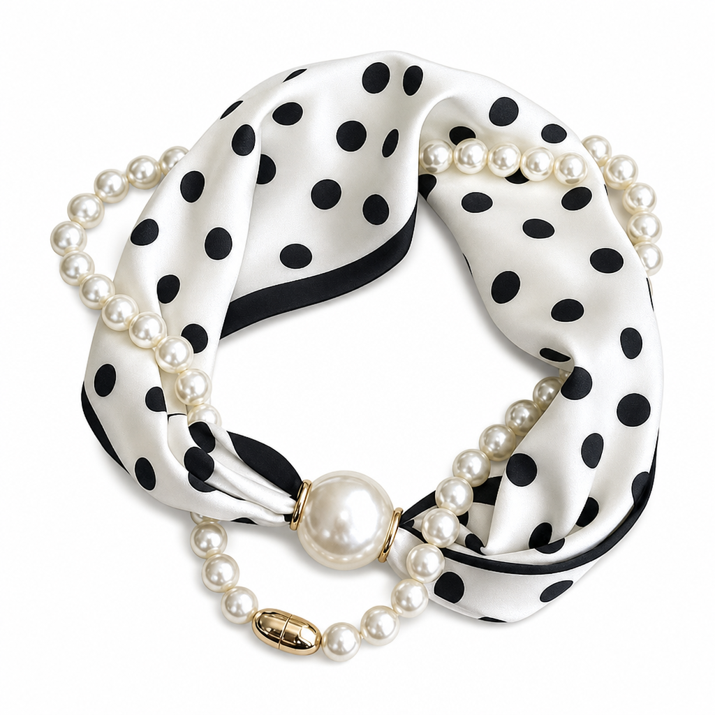 Add Timeless Elegance Instantly! Pearl Scarf Necklace