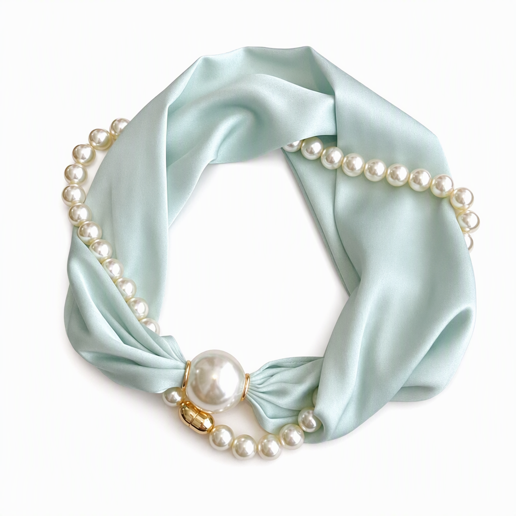 Add Timeless Elegance Instantly! Pearl Scarf Necklace