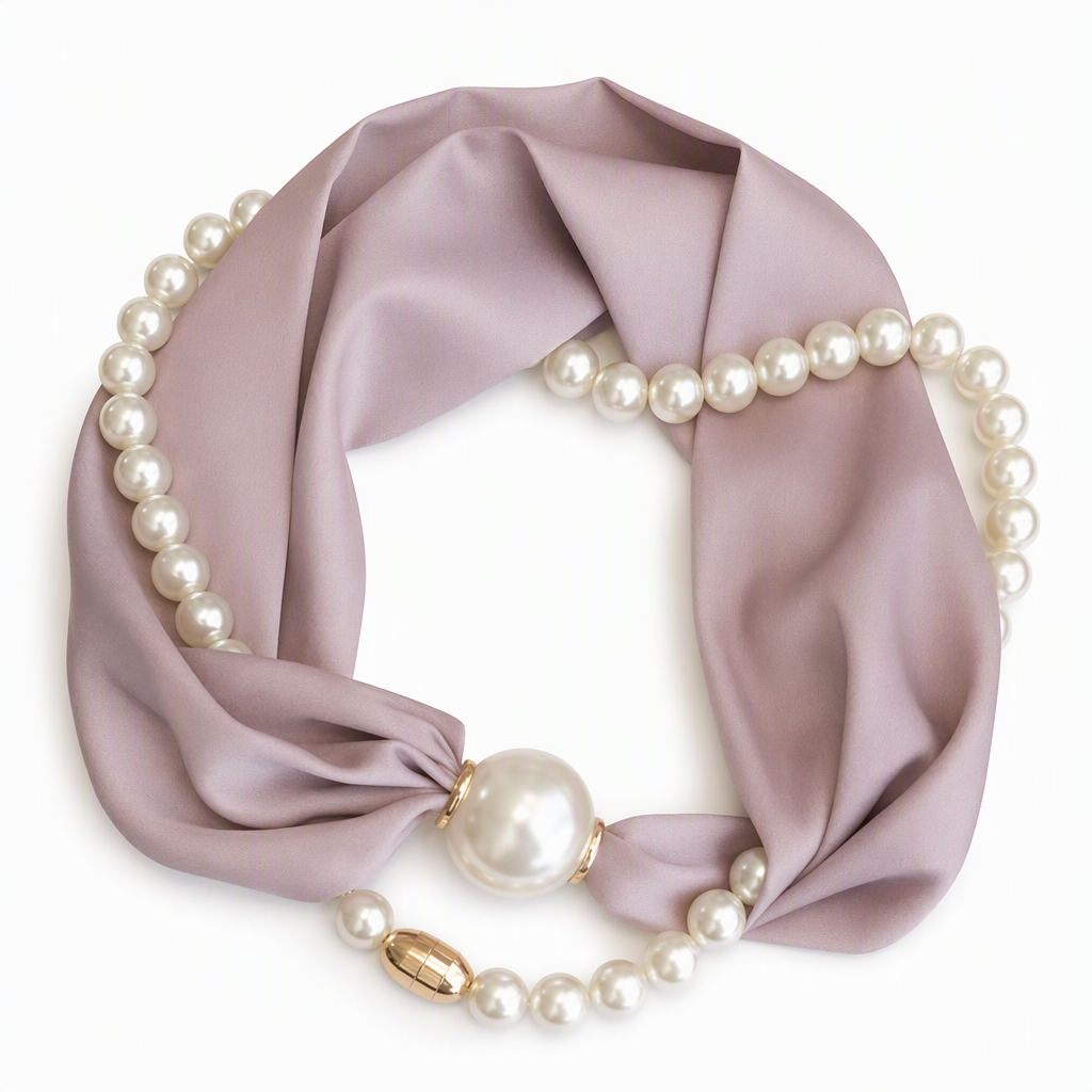 Add Timeless Elegance Instantly! Pearl Scarf Necklace