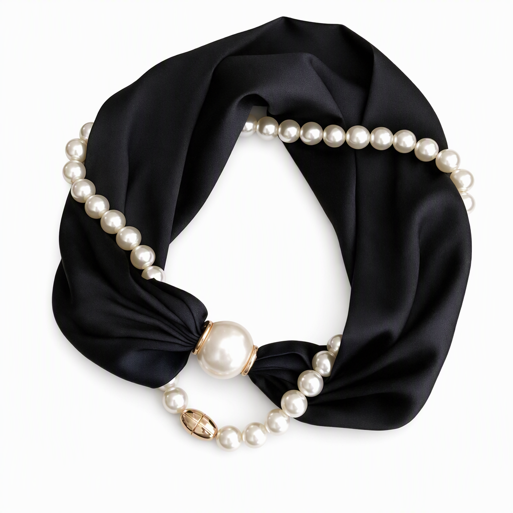 Add Timeless Elegance Instantly! Pearl Scarf Necklace