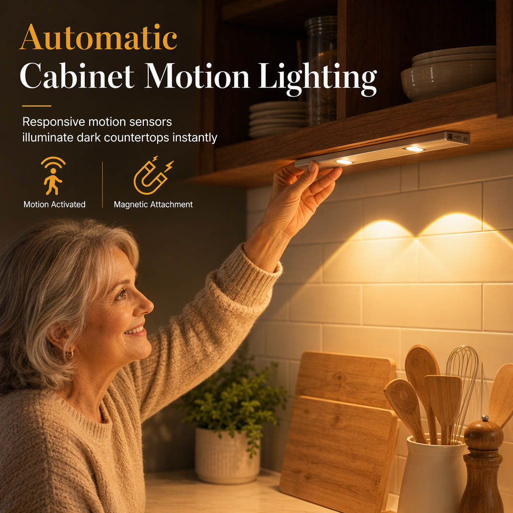 Light Up Dark Spaces Instantly! Motion Sensor Magnetic Night Light