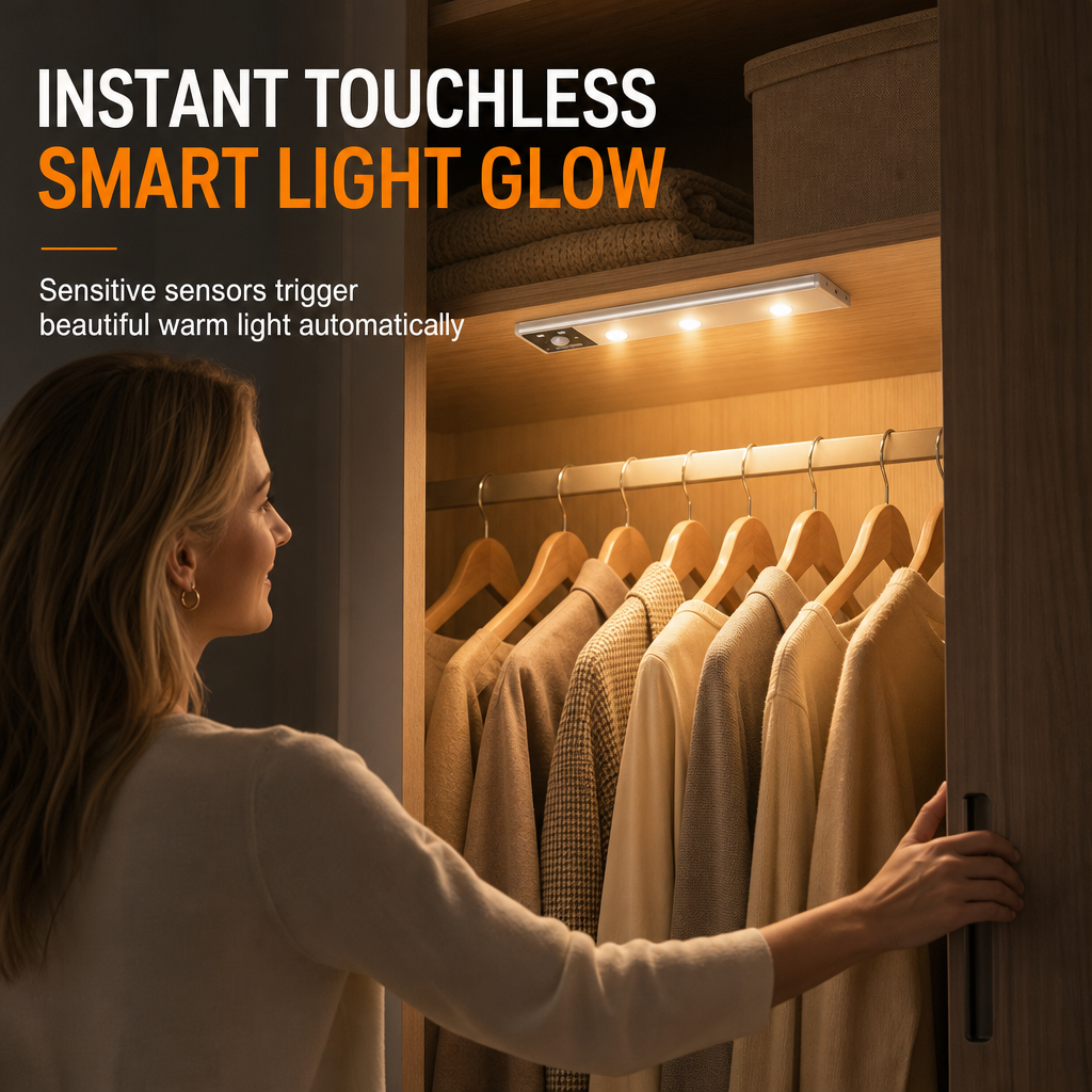 Light Up Dark Spaces Instantly! Motion Sensor Magnetic Night Light