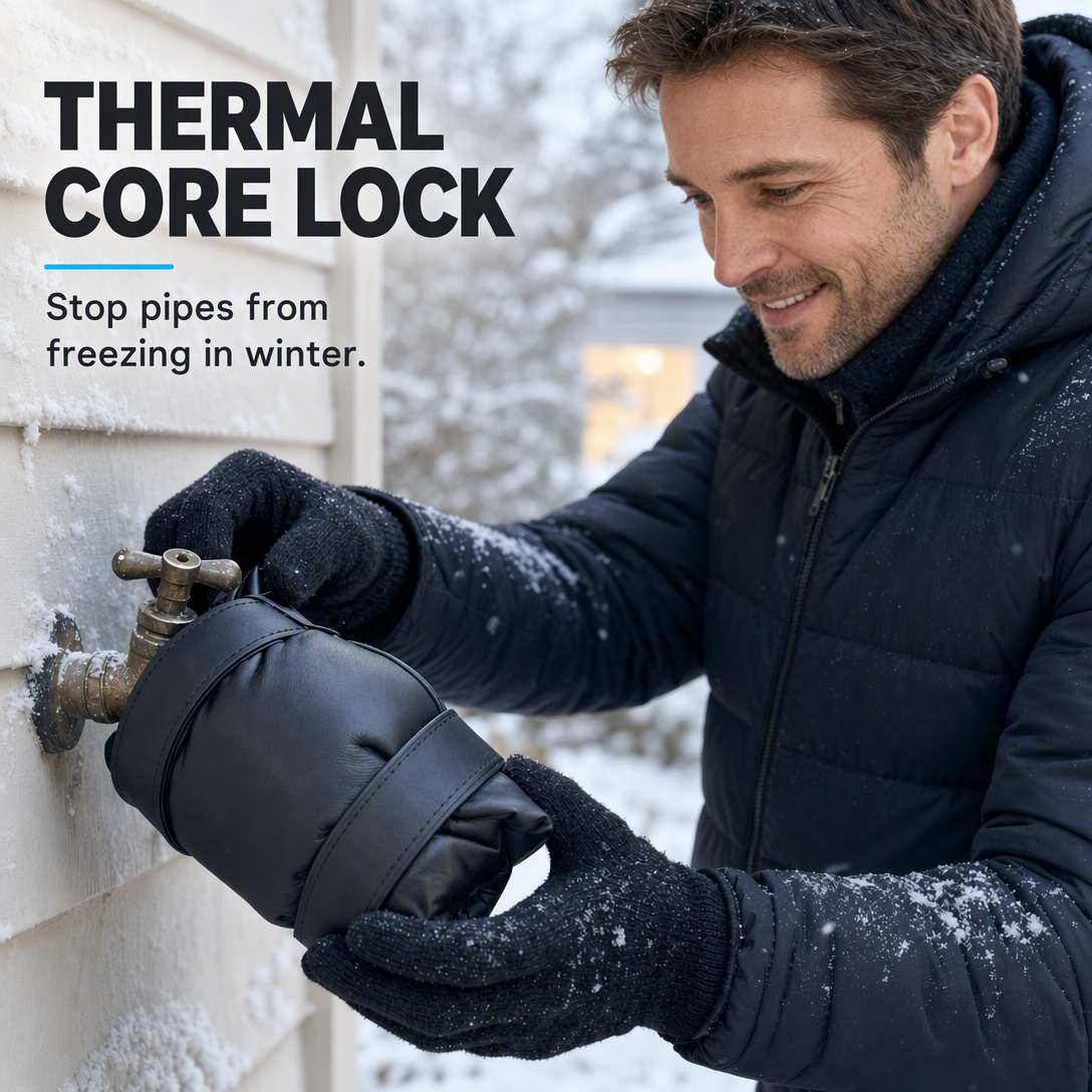 Stop Faucet Freezing Instantly! Waterproof PU Leather Outdoor Faucet Cover