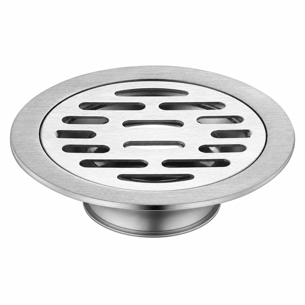 Brushed Stainless Steel Round Floor Drain with Deodorizing Core for Bathroom and Washing Machine