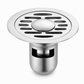 Brushed Stainless Steel Round Floor Drain with Deodorizing Core for Bathroom and Washing Machine