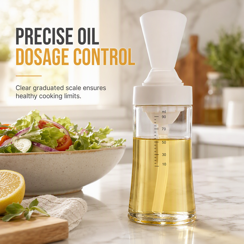 Brush Oil Precisely Instantly! Squeeze Measure Oil Bottle
