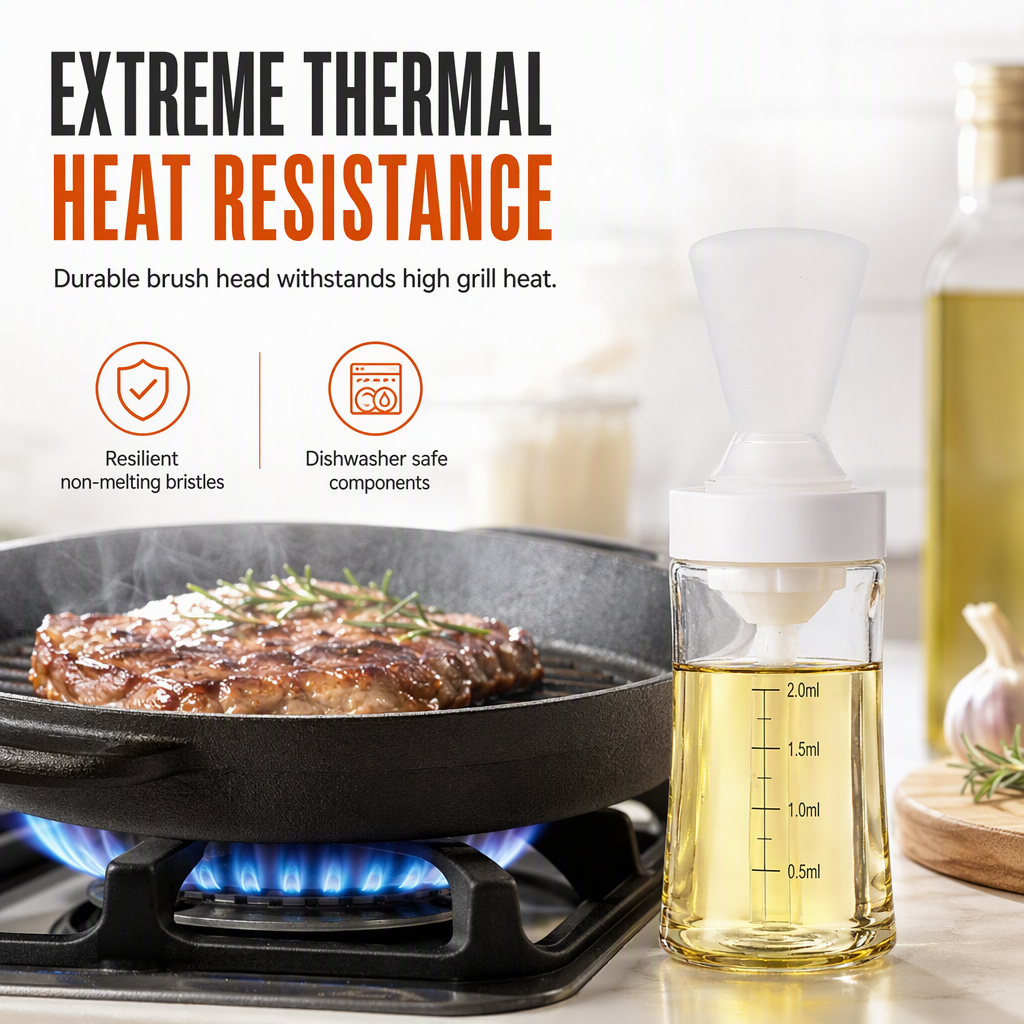 Brush Oil Precisely Instantly! Squeeze Measure Oil Bottle