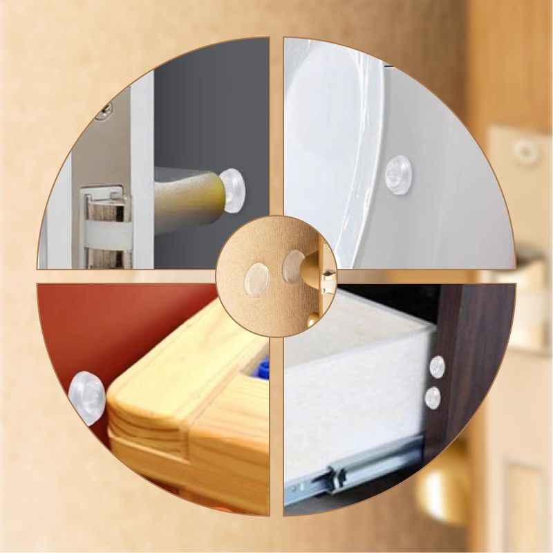Silence Cabinet Doors Instantly! Self-Adhesive Bumper Pads