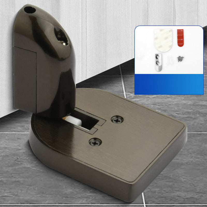 Hold Doors Open Instantly! Push-to-Lock Zinc Alloy Door Stopper