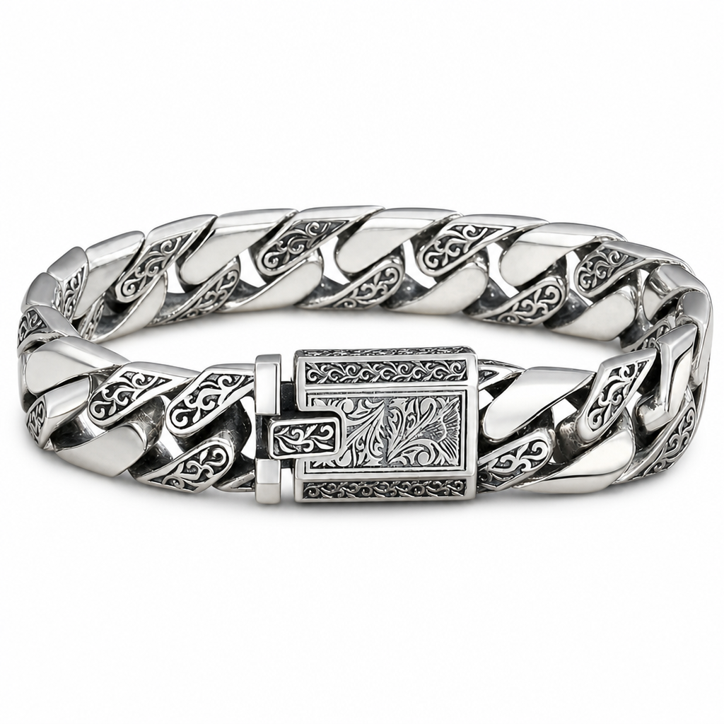 Ditch Flimsy Jewelry Instantly! Heavy Silver Plated Curb Chain Bracelet