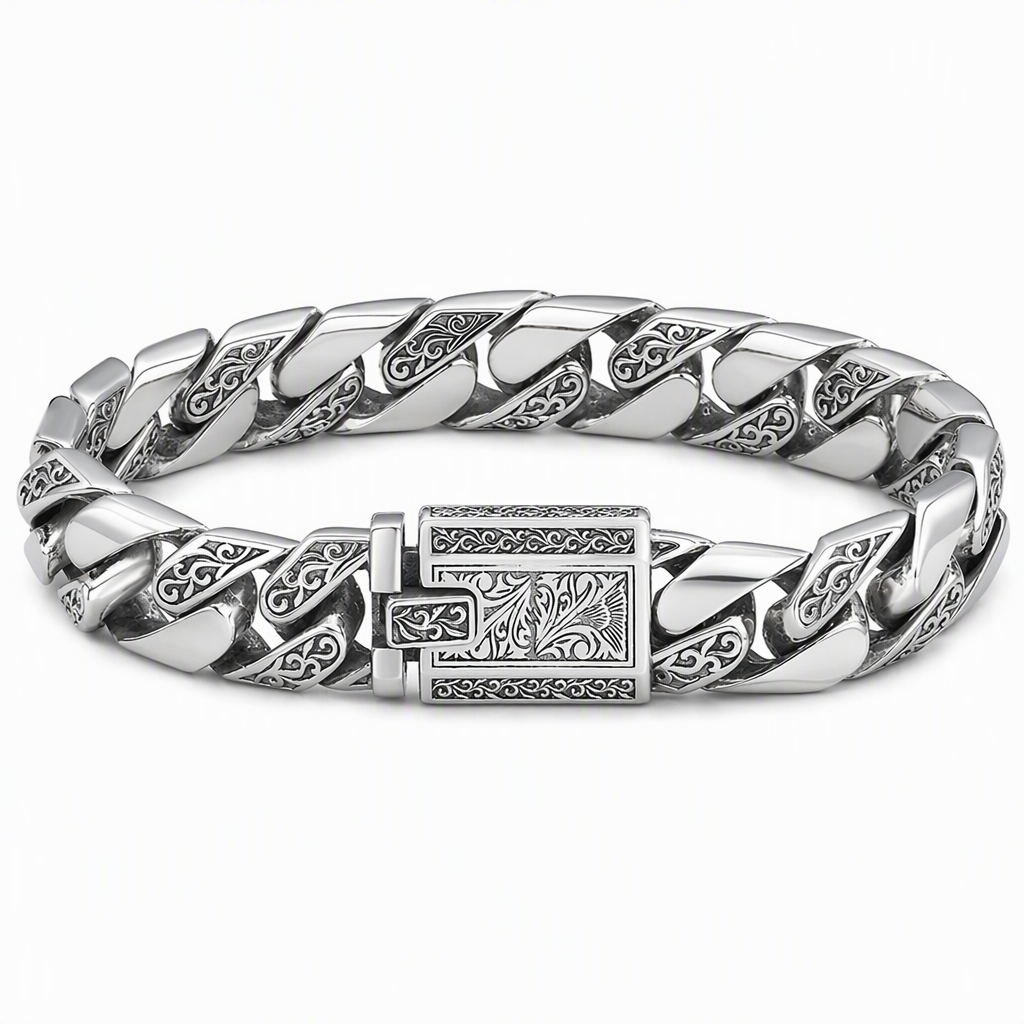 Ditch Flimsy Jewelry Instantly! Heavy Silver Plated Curb Chain Bracelet