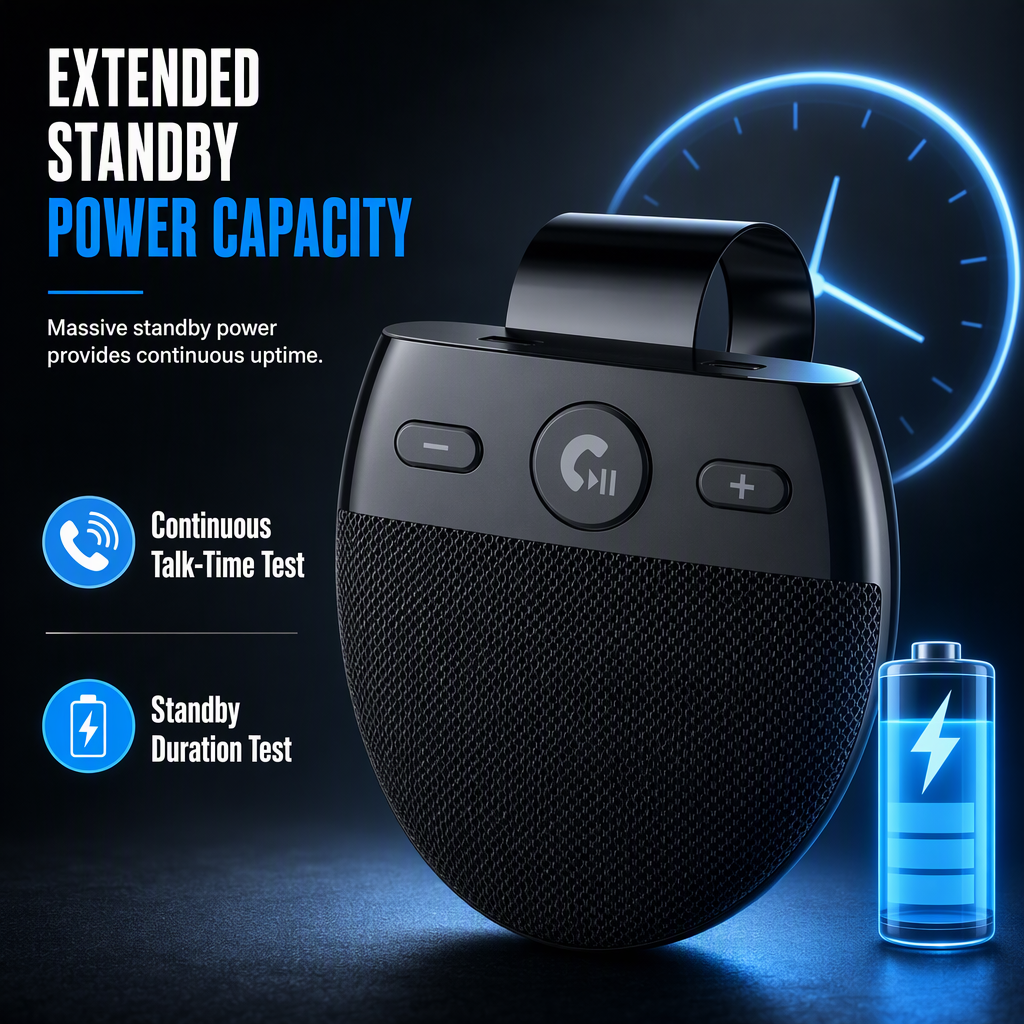 Drive Hands-Free Instantly! Voice-Assisted Car Visor Bluetooth Speaker