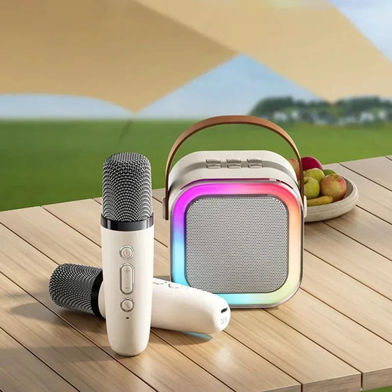 Sing Together Instantly! Mini Kids Karaoke Machine with 2 Wireless Mics