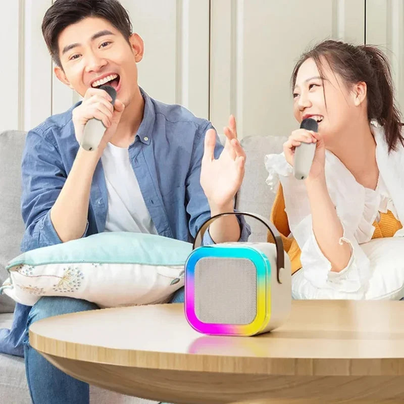 Sing Together Instantly! Mini Kids Karaoke Machine with 2 Wireless Mics