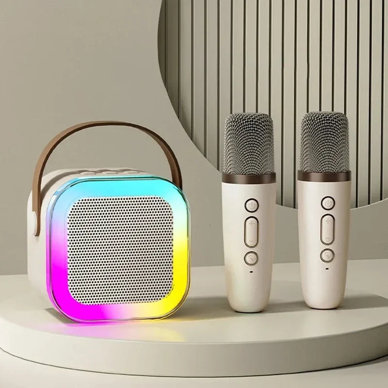 Sing Together Instantly! Mini Kids Karaoke Machine with 2 Wireless Mics