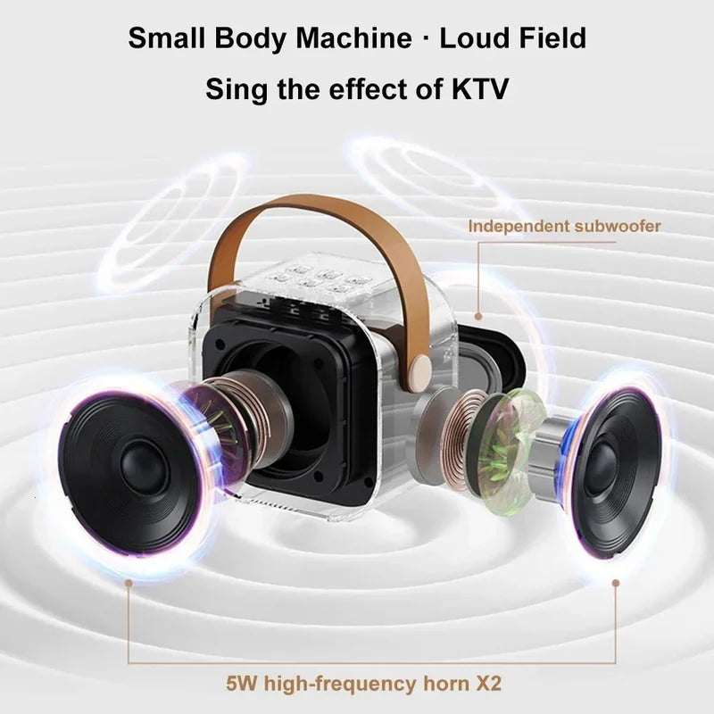 Sing Together Instantly! Mini Kids Karaoke Machine with 2 Wireless Mics