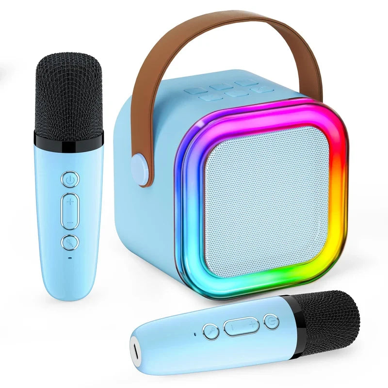 Sing Together Instantly! Mini Kids Karaoke Machine with 2 Wireless Mics