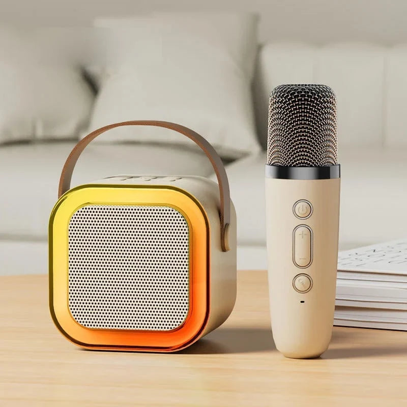Sing Together Instantly! Mini Kids Karaoke Machine with 2 Wireless Mics