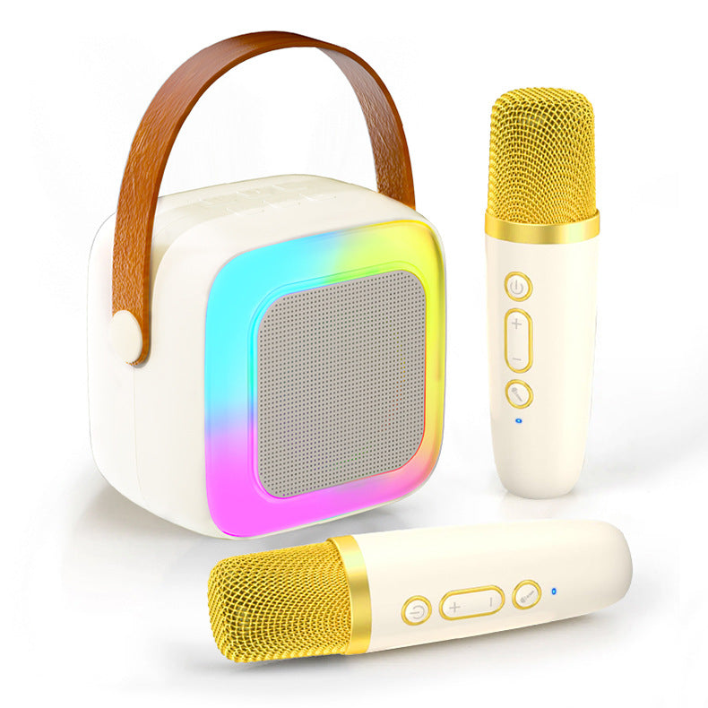 Sing Together Instantly! Mini Kids Karaoke Machine with 2 Wireless Mics