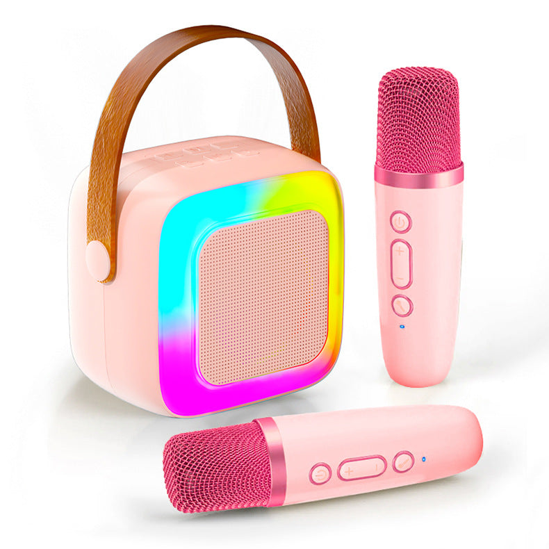 Sing Together Instantly! Mini Kids Karaoke Machine with 2 Wireless Mics