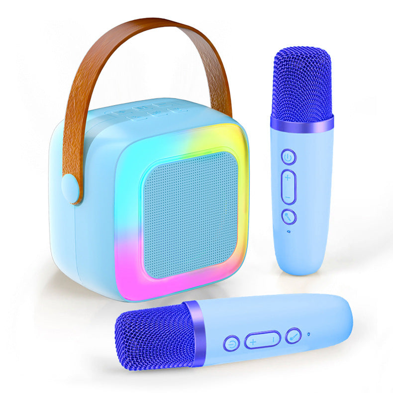 Sing Together Instantly! Mini Kids Karaoke Machine with 2 Wireless Mics
