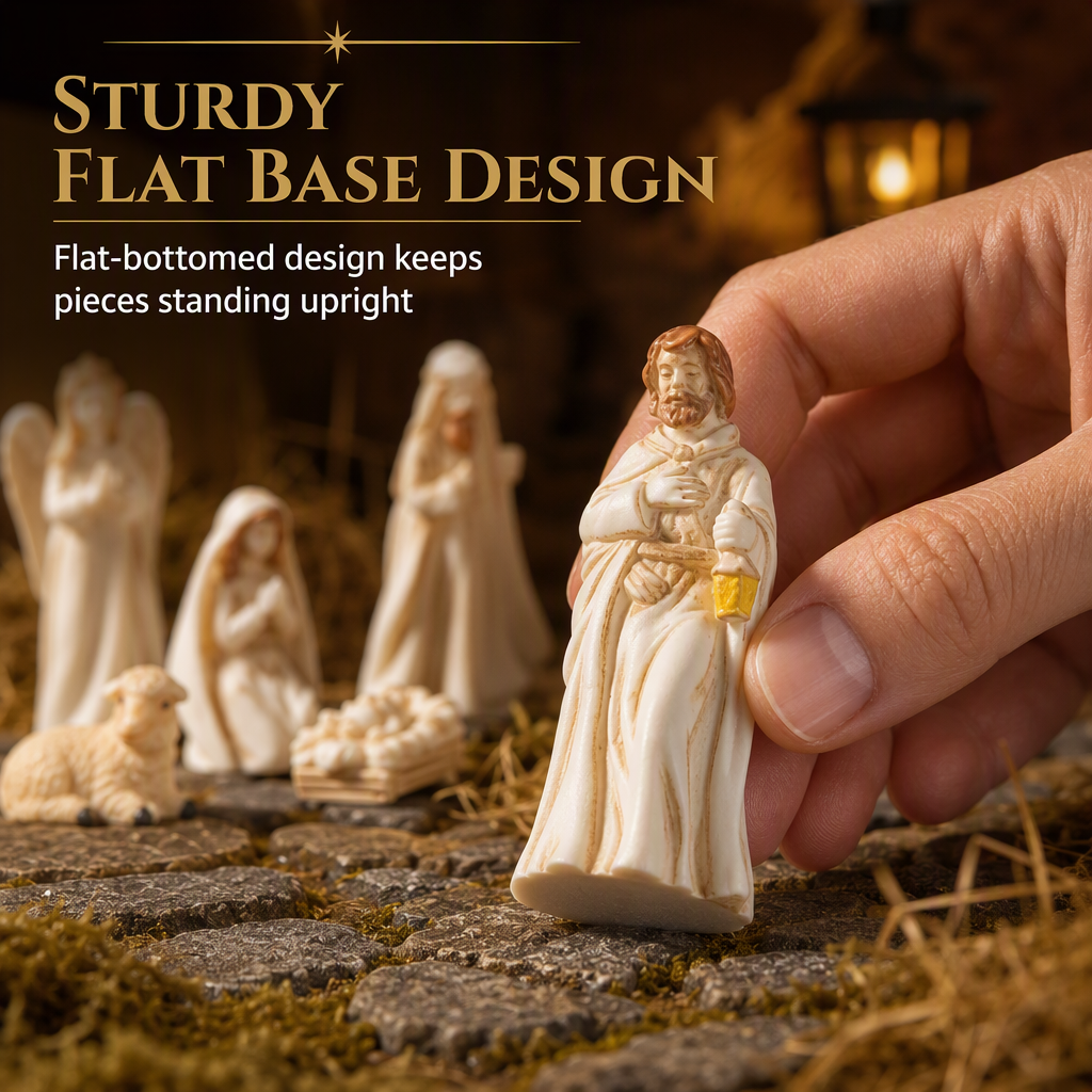 Add Festive Charm Instantly! 7-Piece Micro Christmas Resin Set