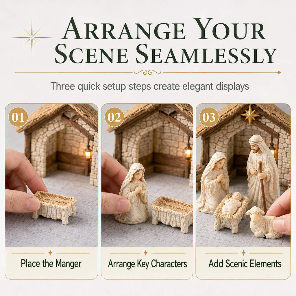 Add Festive Charm Instantly! 7-Piece Micro Christmas Resin Set