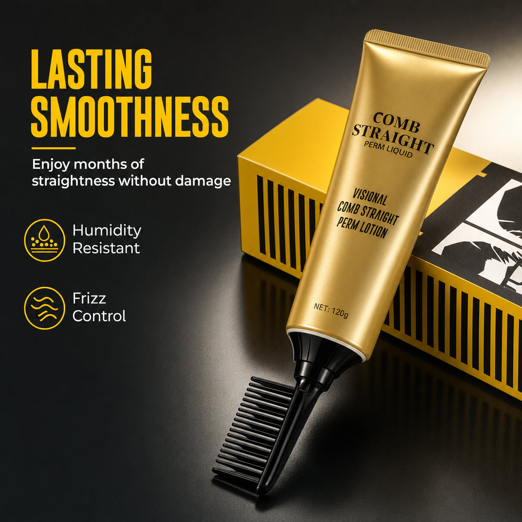 Straighten Hair Instantly! Protein Styling Cream with Comb