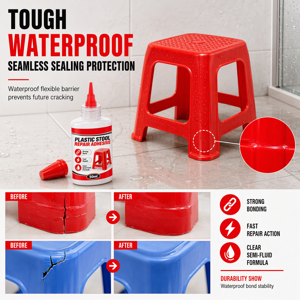 Repair Plastic Cracks Instantly! Clear Adhesive