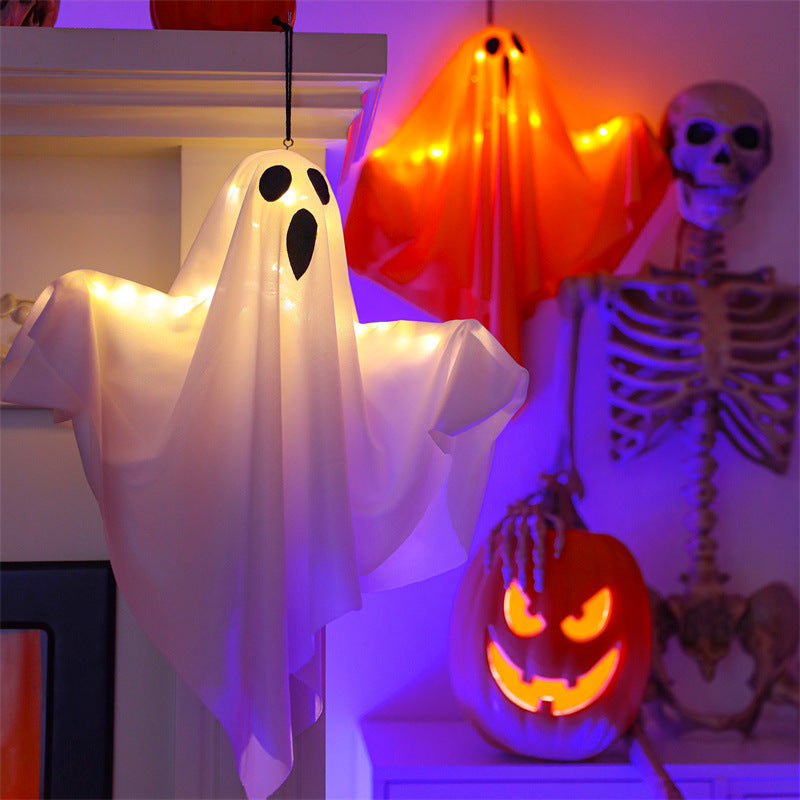 Add Spooky Glow Instantly! Battery-Operated Ghost Chandelier