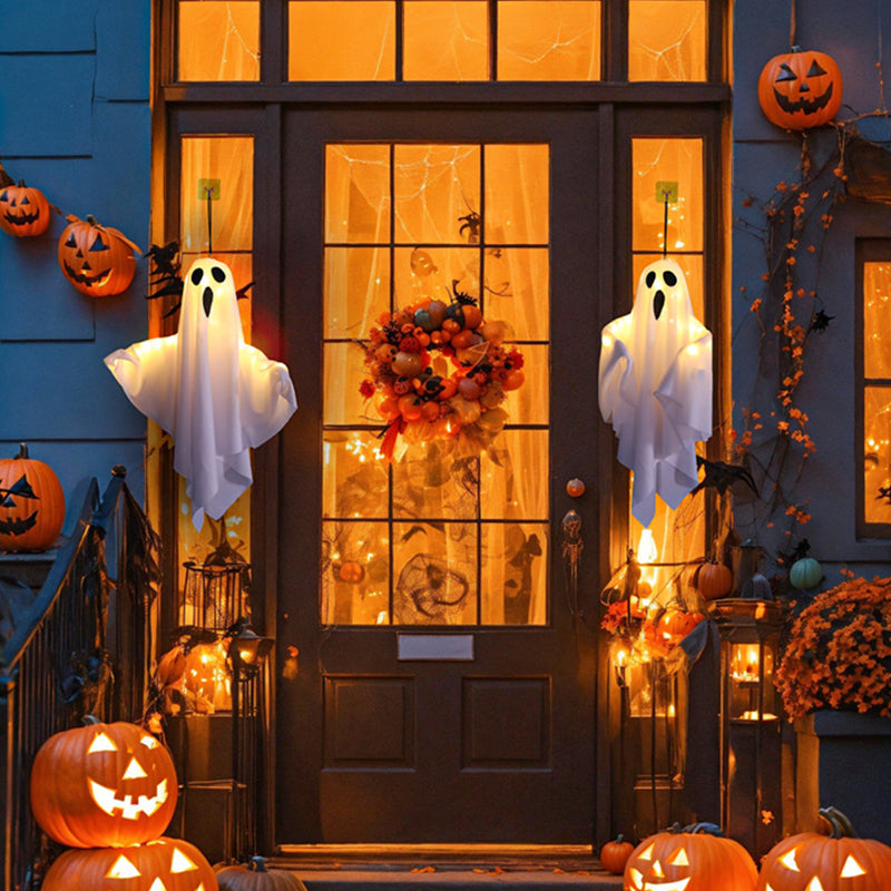 Add Spooky Glow Instantly! Battery-Operated Ghost Chandelier