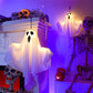 Add Spooky Glow Instantly! Battery-Operated Ghost Chandelier