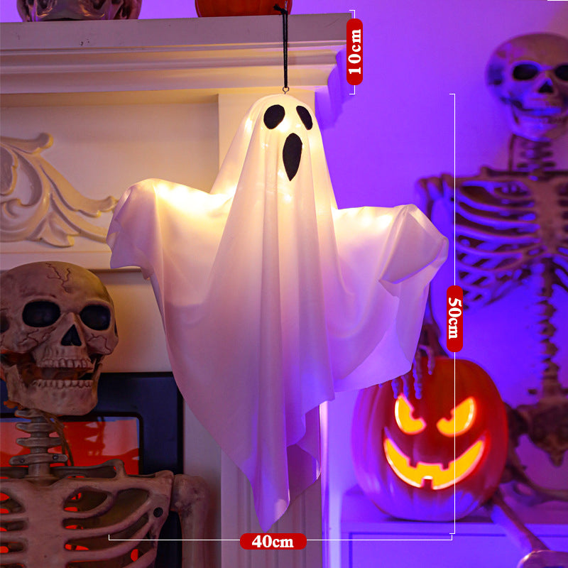 Add Spooky Glow Instantly! Battery-Operated Ghost Chandelier
