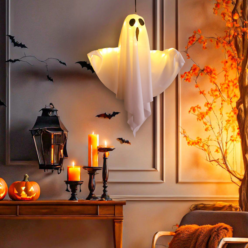Add Spooky Glow Instantly! Battery-Operated Ghost Chandelier