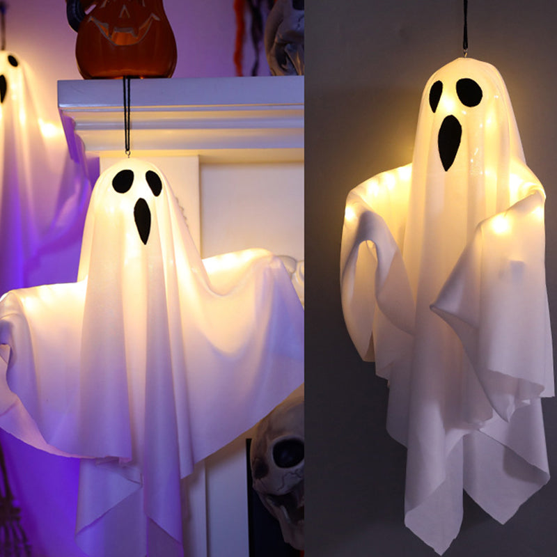 Add Spooky Glow Instantly! Battery-Operated Ghost Chandelier