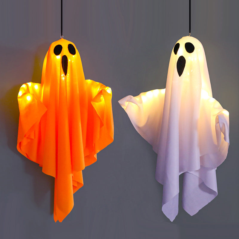 Add Spooky Glow Instantly! Battery-Operated Ghost Chandelier