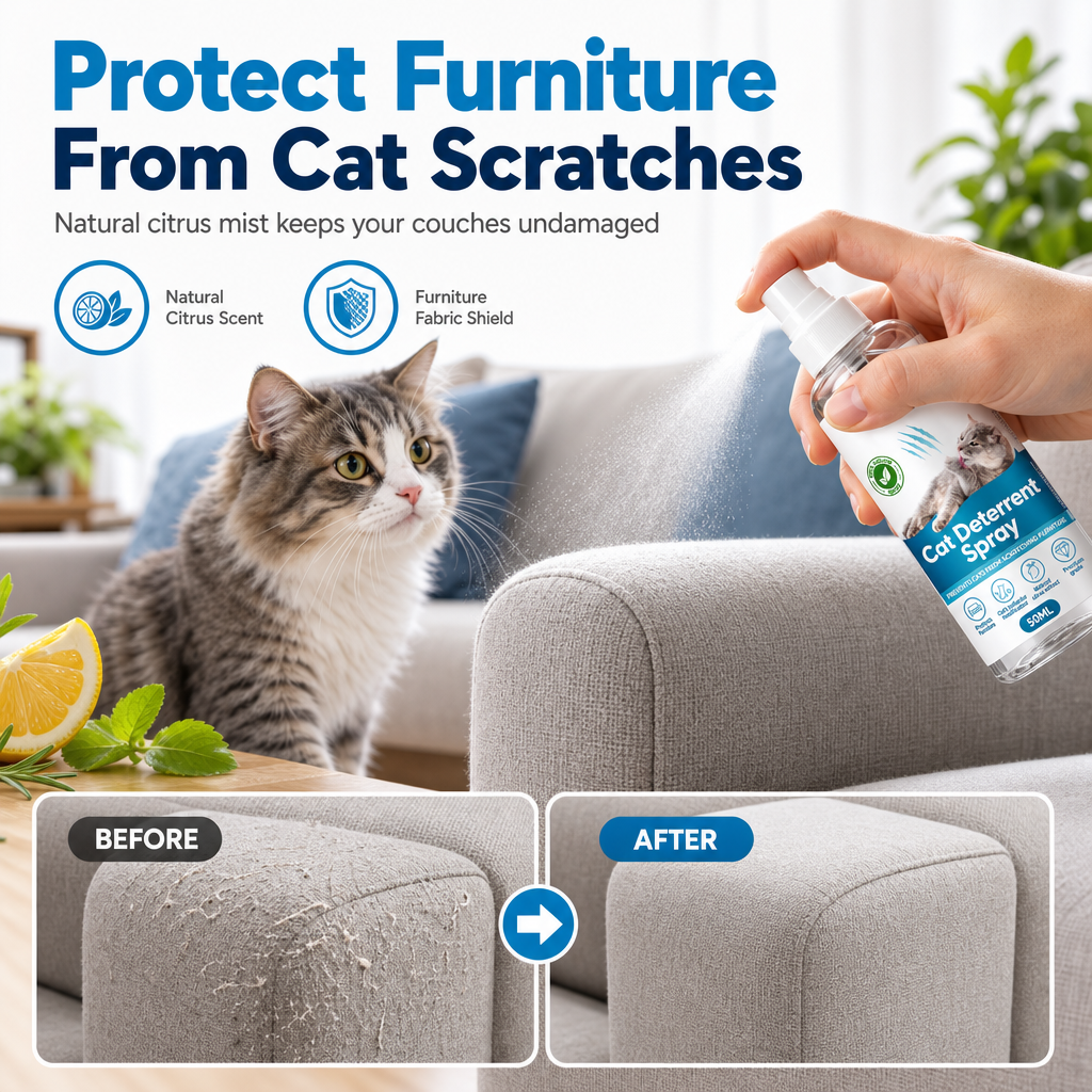 Stop Cat Scratching Instantly! Citrus Deterrent Spray