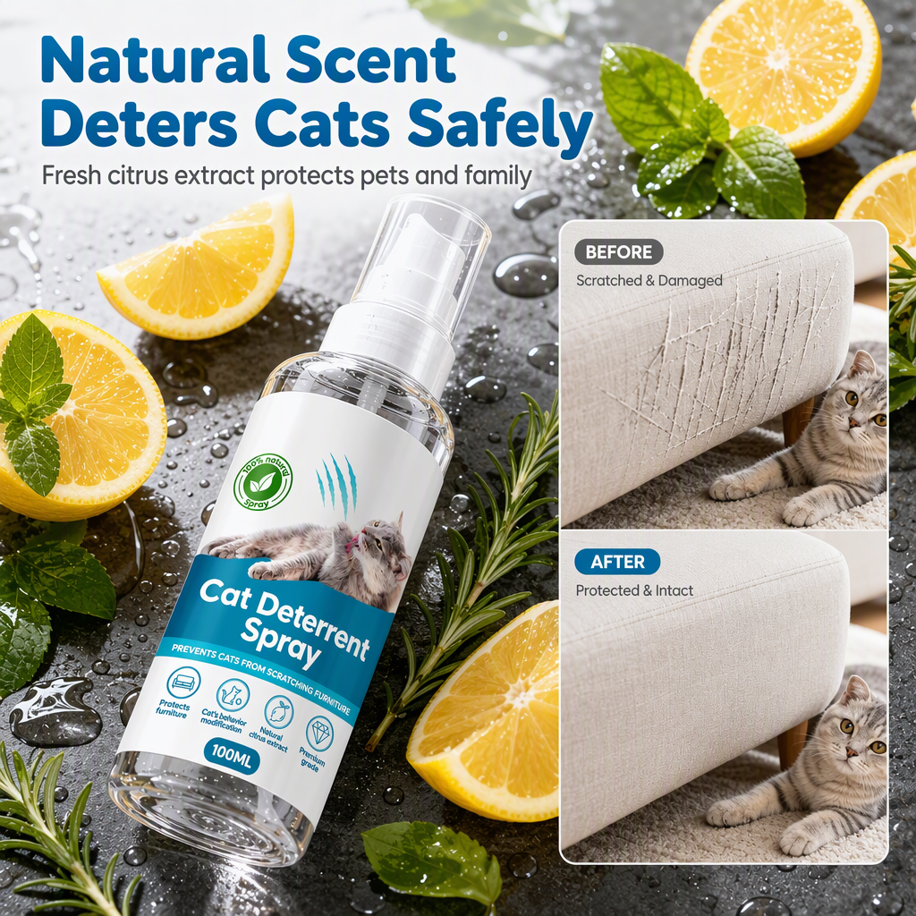Stop Cat Scratching Instantly! Citrus Deterrent Spray