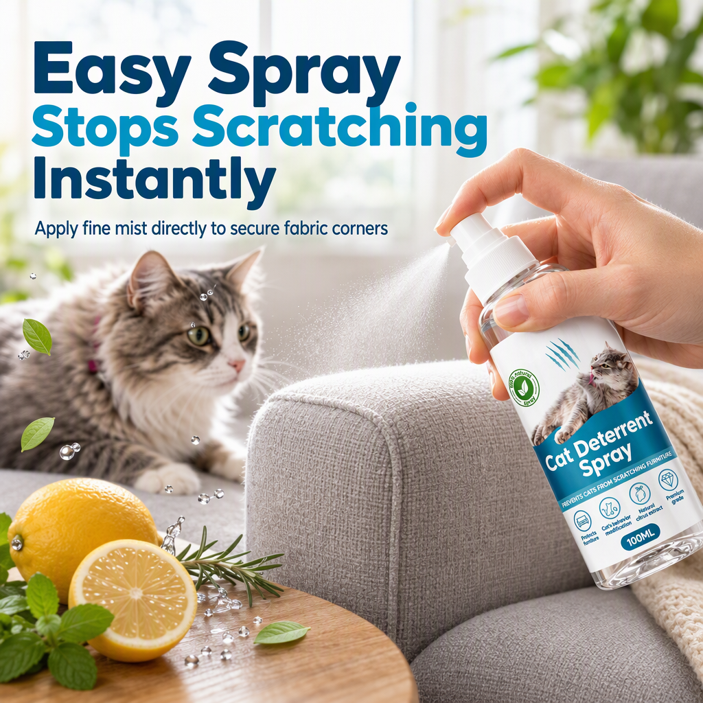 Stop Cat Scratching Instantly! Citrus Deterrent Spray