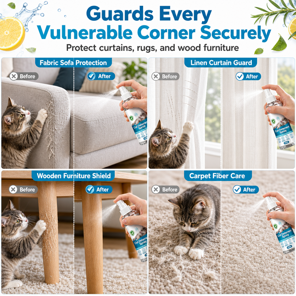 Stop Cat Scratching Instantly! Citrus Deterrent Spray