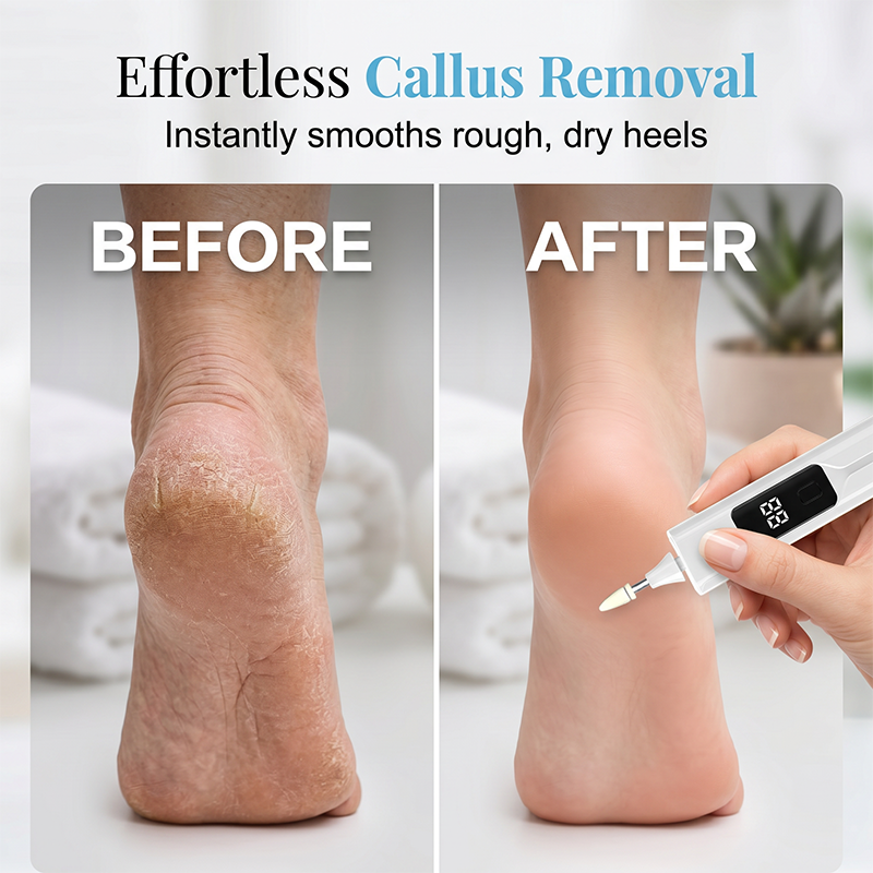 Smooth Rough Heels Instantly! Electric Callus & Nail Drill Kit