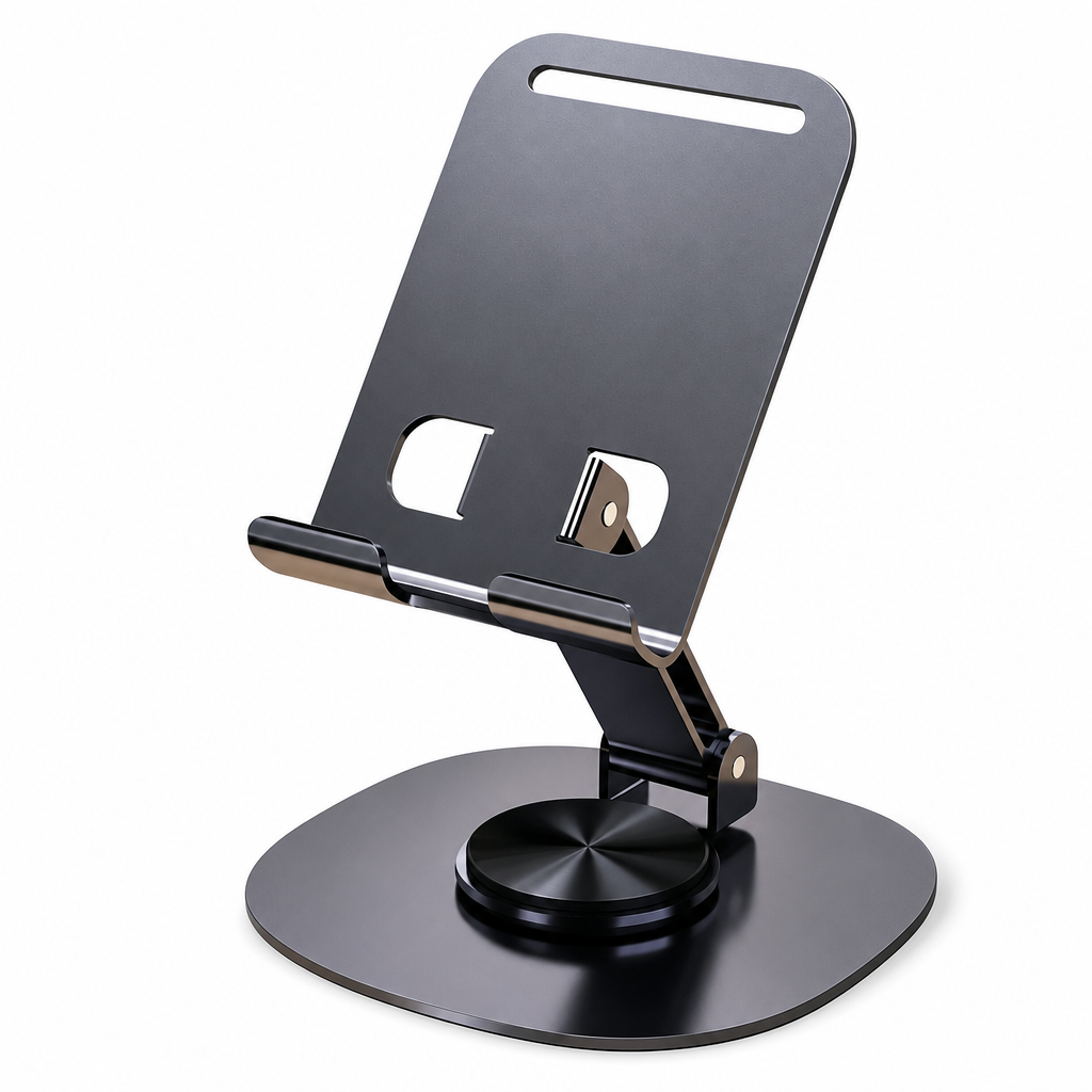 Stop Neck Strain Instantly! 360° Rotating Foldable Metal Phone Stand