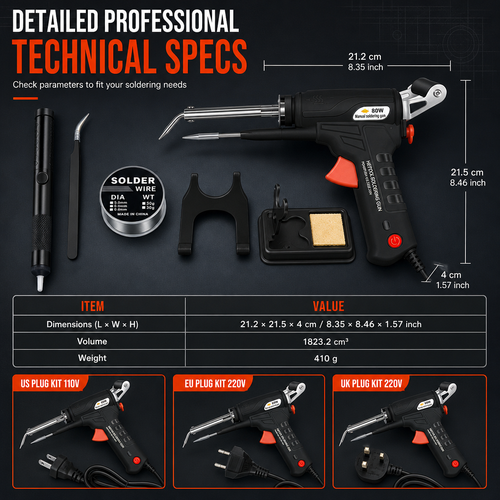Solder Perfect Joints Instantly! Semi-Automatic Soldering Gun Kit
