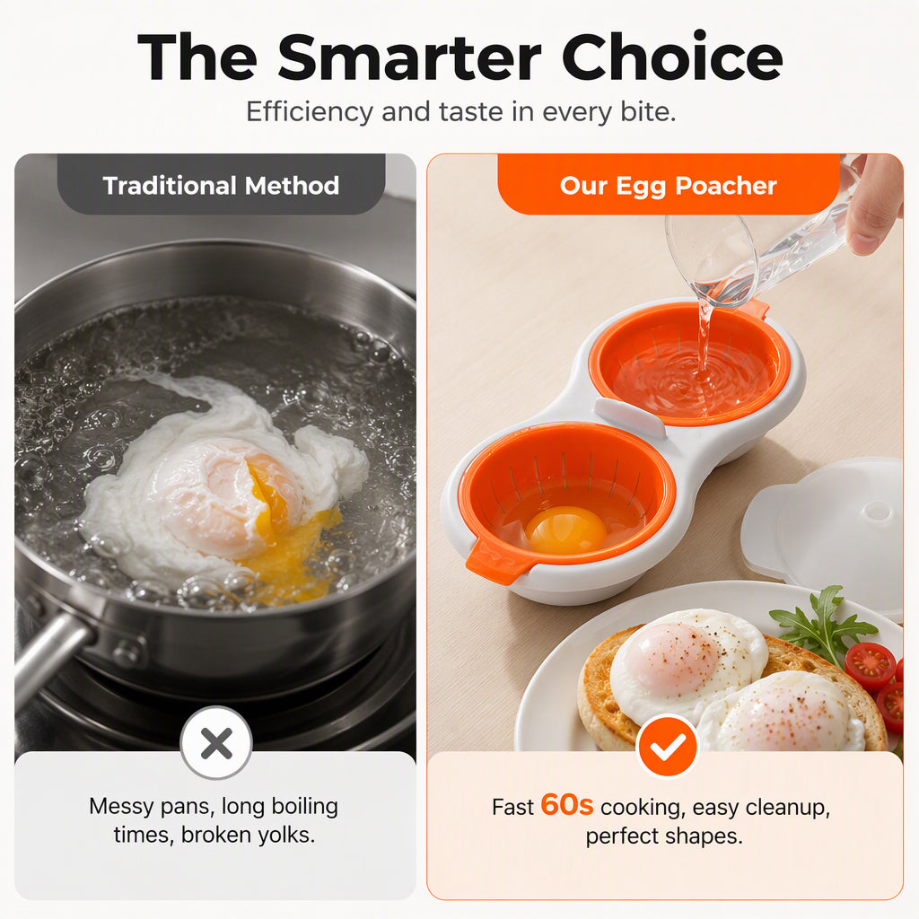 Poach Two Eggs Instantly! Microwave Double Egg Poacher