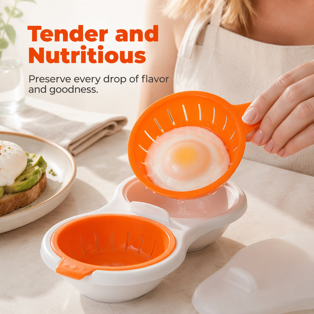 Poach Two Eggs Instantly! Microwave Double Egg Poacher