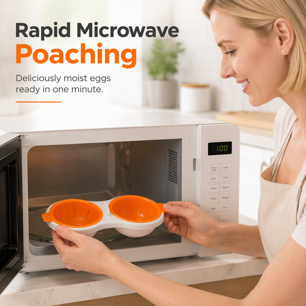 Poach Two Eggs Instantly! Microwave Double Egg Poacher