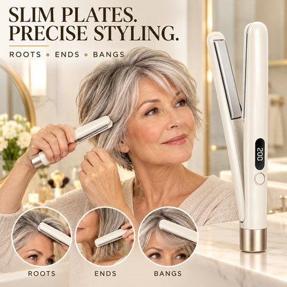 Style Frizz-Free Hair Instantly! Mini Ceramic Travel Hair Straightener
