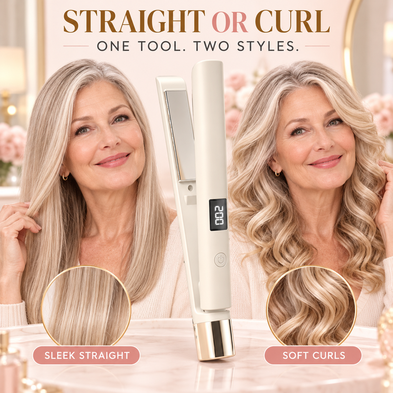 Style Frizz-Free Hair Instantly! Mini Ceramic Travel Hair Straightener