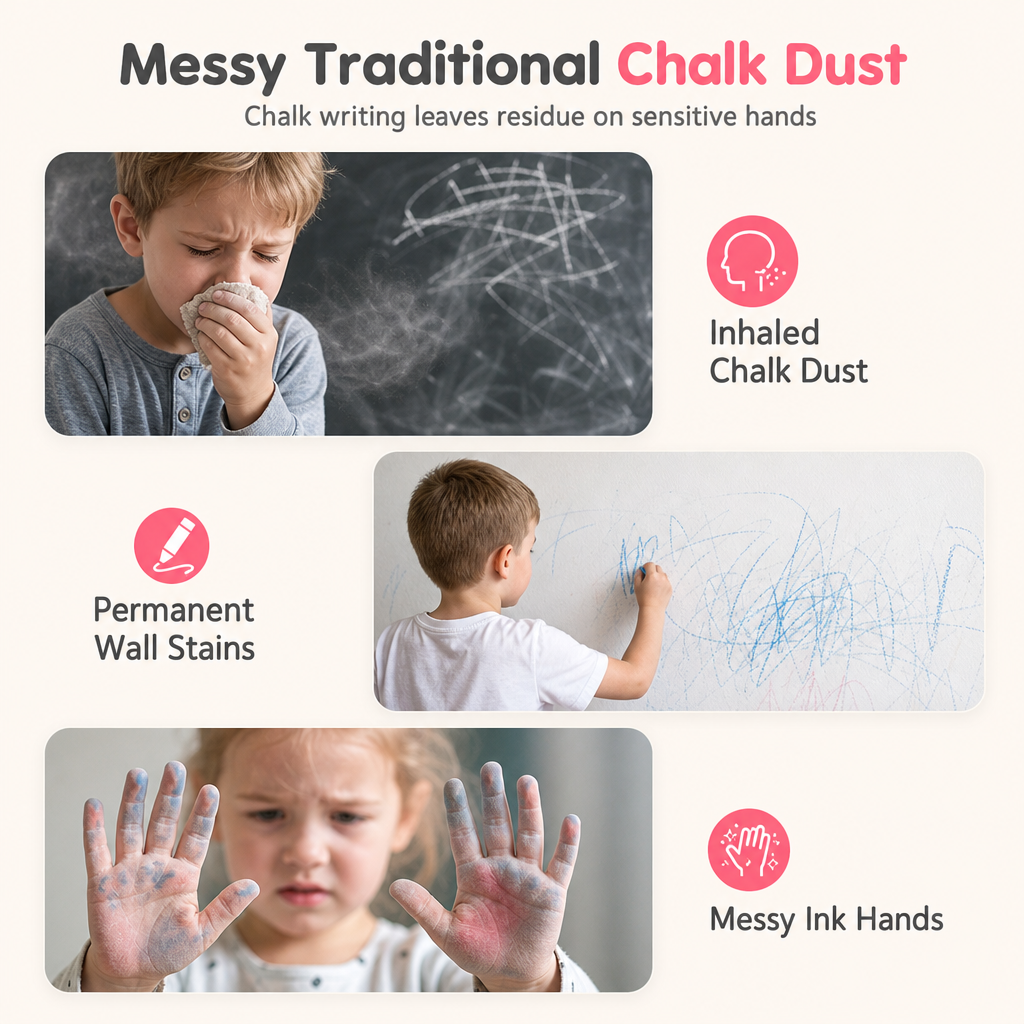 Draw & Erase Instantly! Convertible Magnetic Kids Drawing Board
